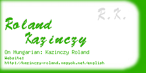 roland kazinczy business card